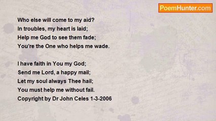 Dr John Celes - Song Asking God’s Help