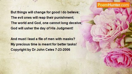 Dr John Celes - Sonnet: My World Today