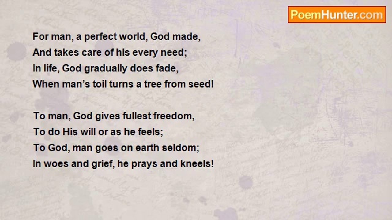 Dr John Celes - Sonnet (Lambic Tetrameter) : God’s Infinite Love for Man