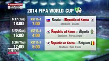 2014 World Cup Team Korea at World Cups