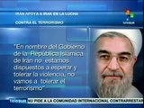 Irán no tolerará la violencia, extremismo ni terrorismo: Hasán Rouhaní