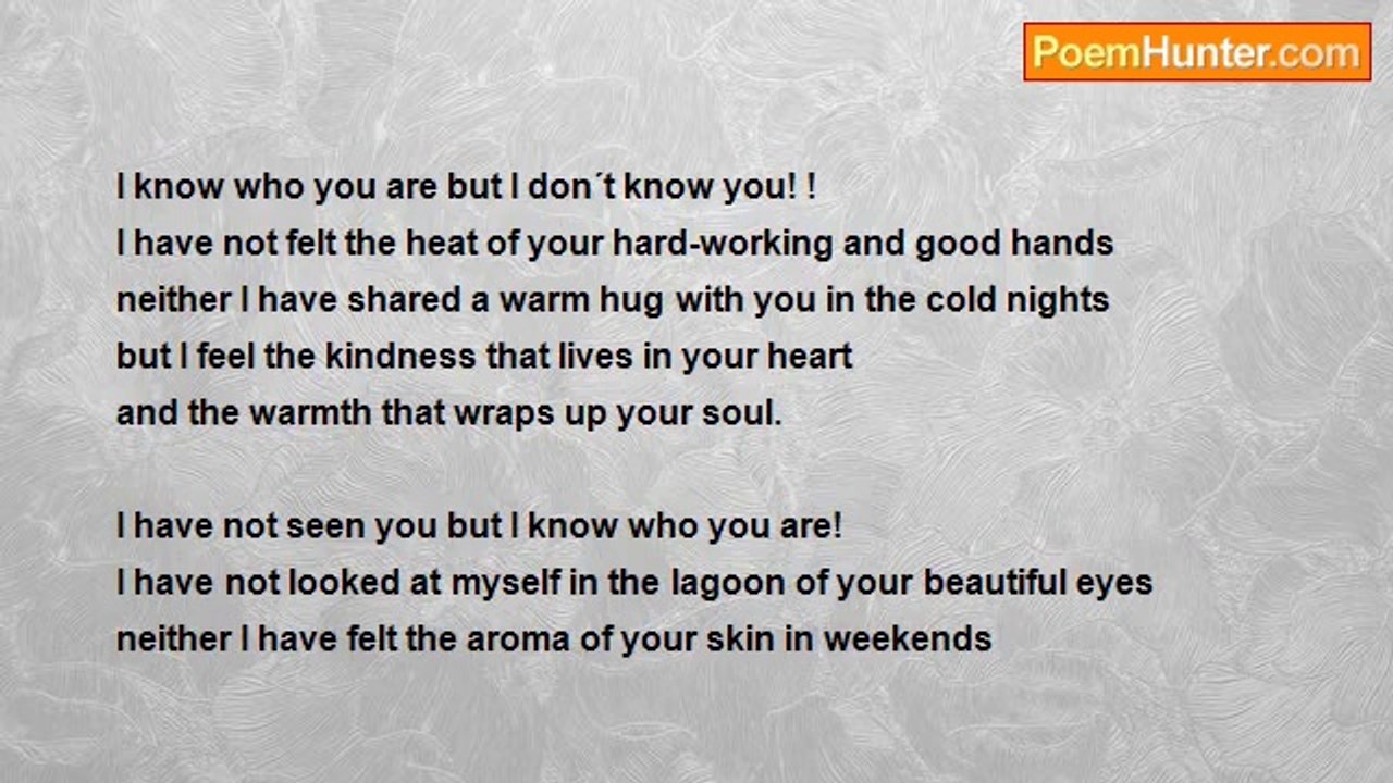 ENRIQUE ALBERTO HURTADO MINOTTA - I don't know you but I know who you are!