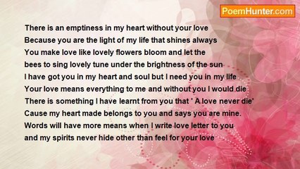 Ravi Sathasivam - Without your love, I can't live.......