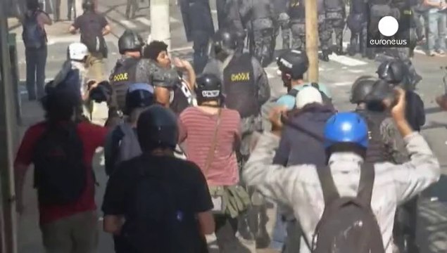 Protests clash with police in Brazil hours before World Cup kicks off