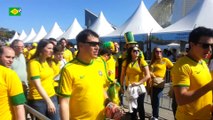 Les supporters brésiliens arrivés au stade avant les heurts