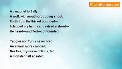 John Quincy Adams - To Sally