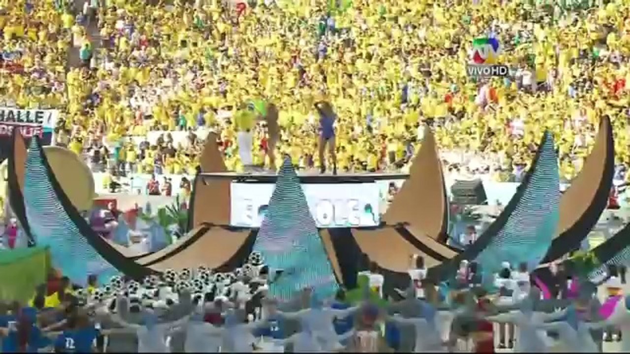 BRASIL 2014- Pitbull, Jennifer Lopez y Claudia Leitte - CEREMONIA
