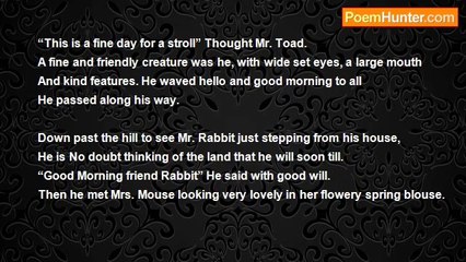 Jim Milks - Springtime for Mr. Toad: a Fairy Tale/ Nursery Rhyme