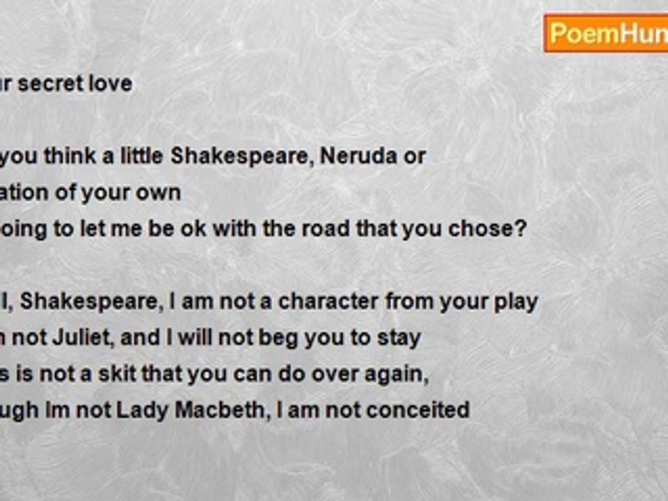 Her Name Is Taylor - Shakespeare's little mistake...