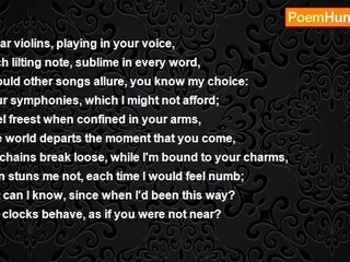 Reyvrex Questor Reyes - Love Sonnet 04:    I Hear Violins, Playing In Your Voice
