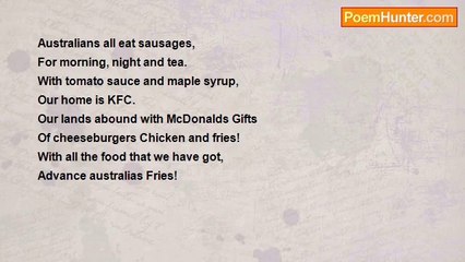 Joshua Allen - Australian National Anthem Food Style