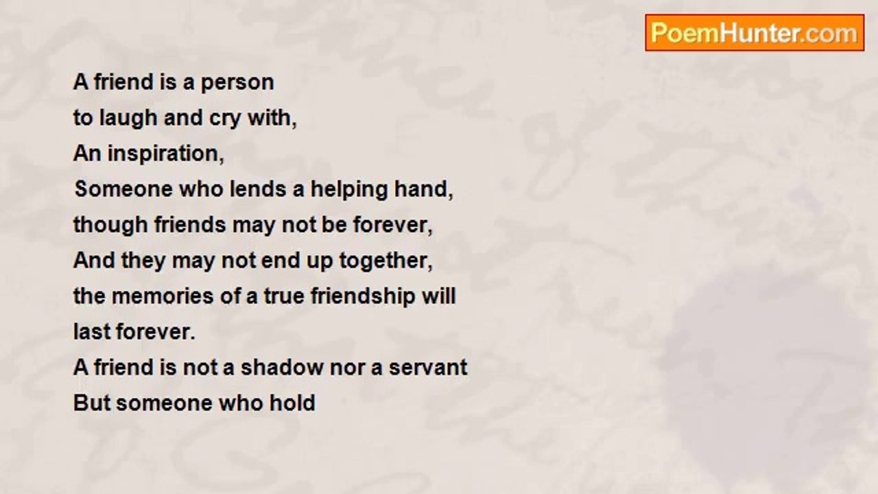 ash poems - Friend
