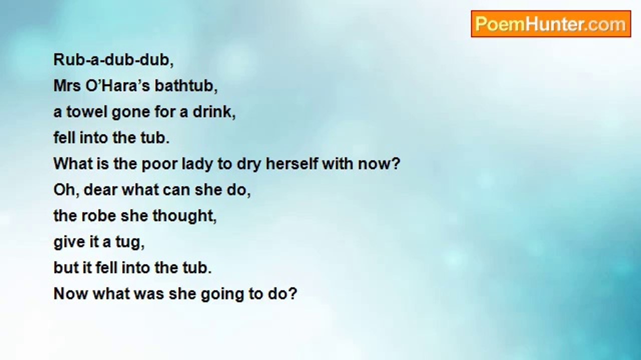 David Harris - Mrs O’Hara’s Bathtub (Fun Poem 39)
