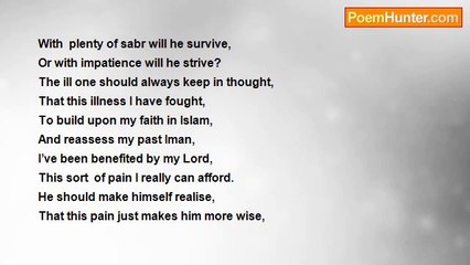 Rukhsar Ahmed - When One Is Ill