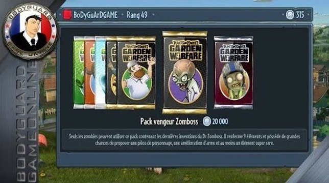 Plants vs Zombies Enfin tous les personnages ouverture des packs restent 1 000 000 (50 euro)