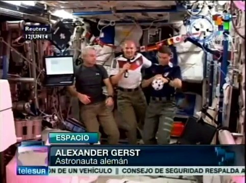 Astronautas envían saludos y los mejores deseos jugadores del Mundial