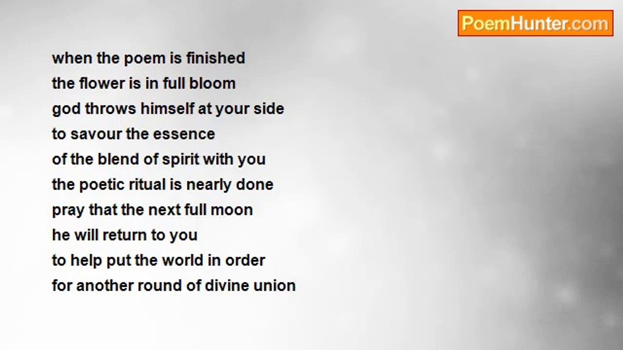 john tiong chunghoo - Poem about Poetry - Poetic ritual