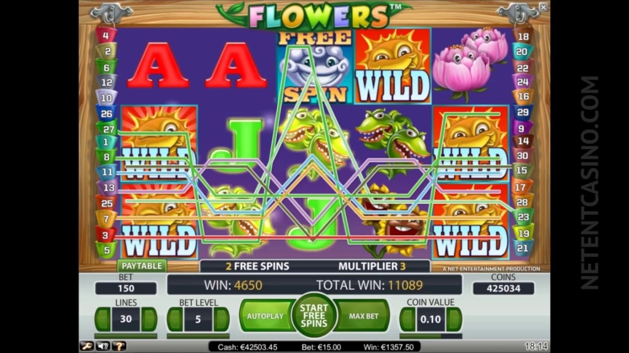 Flowers™ Video Slot by Netent Casino (Net Entertainment Software) (1)