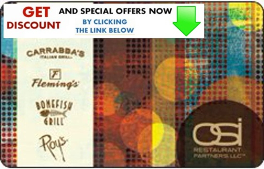 Bonefish Grill MultiBrand Gift Card best deal Review