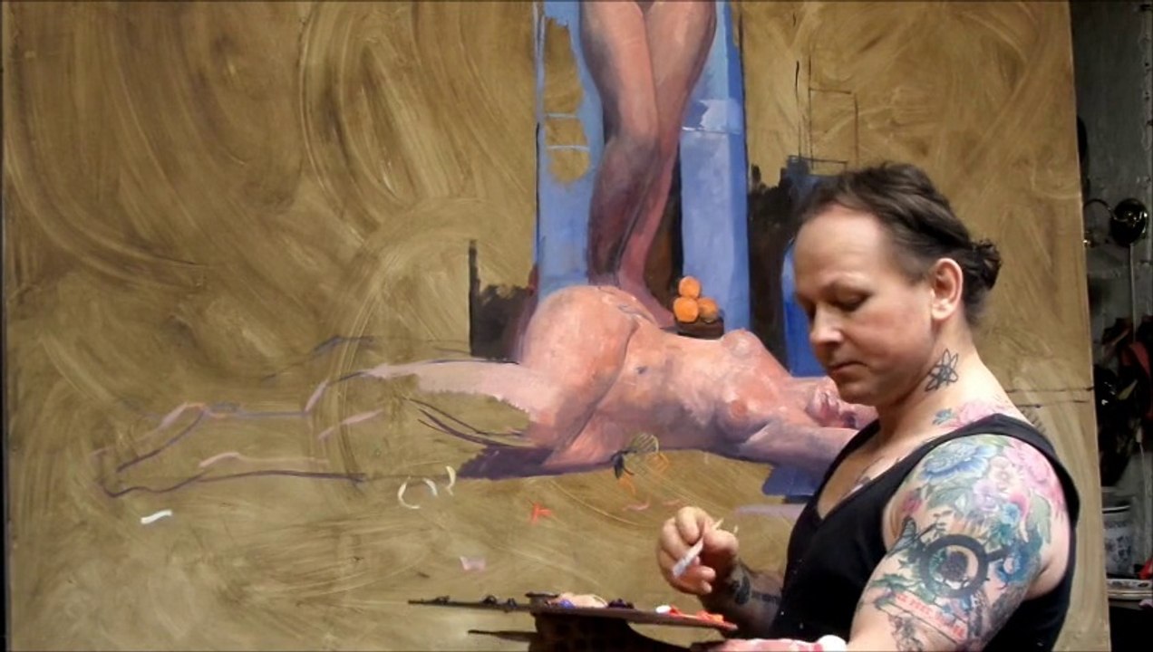 Artist and Painter Knut Andre Vikshåland paints to the music of U2. Walk on 13.06.14