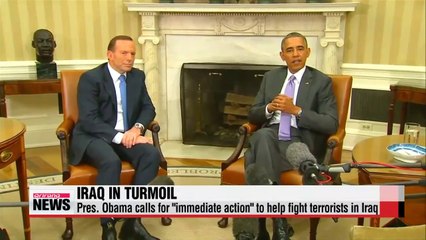 Immediate action needed in Iraq U.S. Pres. Obama