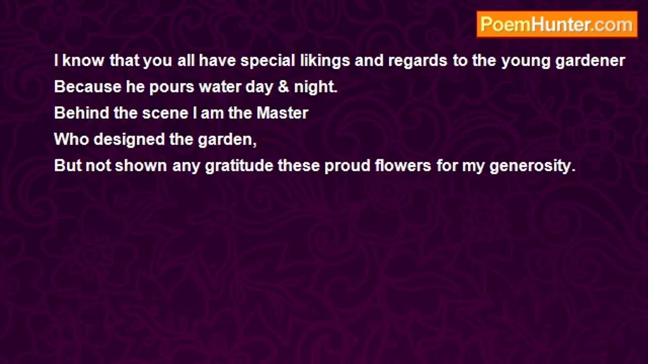 nimal dunuhinga - Old Horticulturist and the disturbed flowers