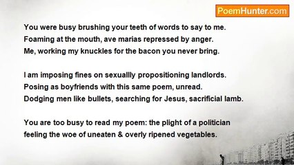 MARINA GIPPS - You Didn't Read My Poem