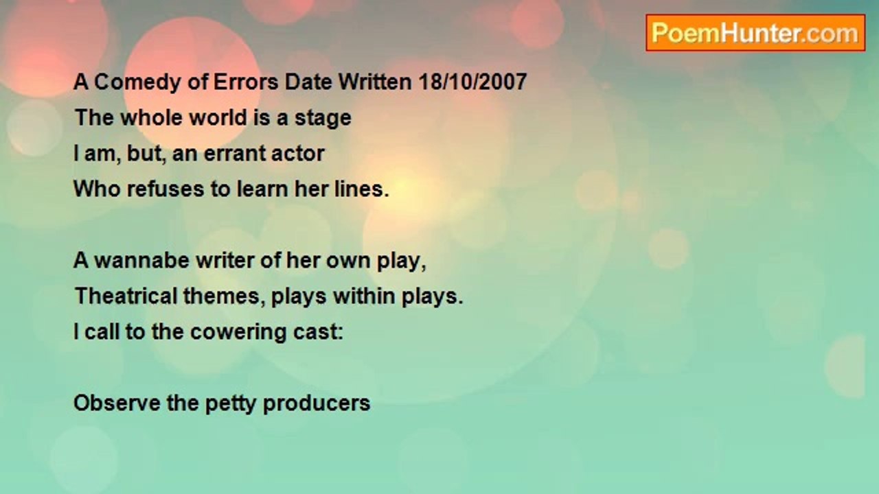 Clare McWilliams - A Comedy Of Errors