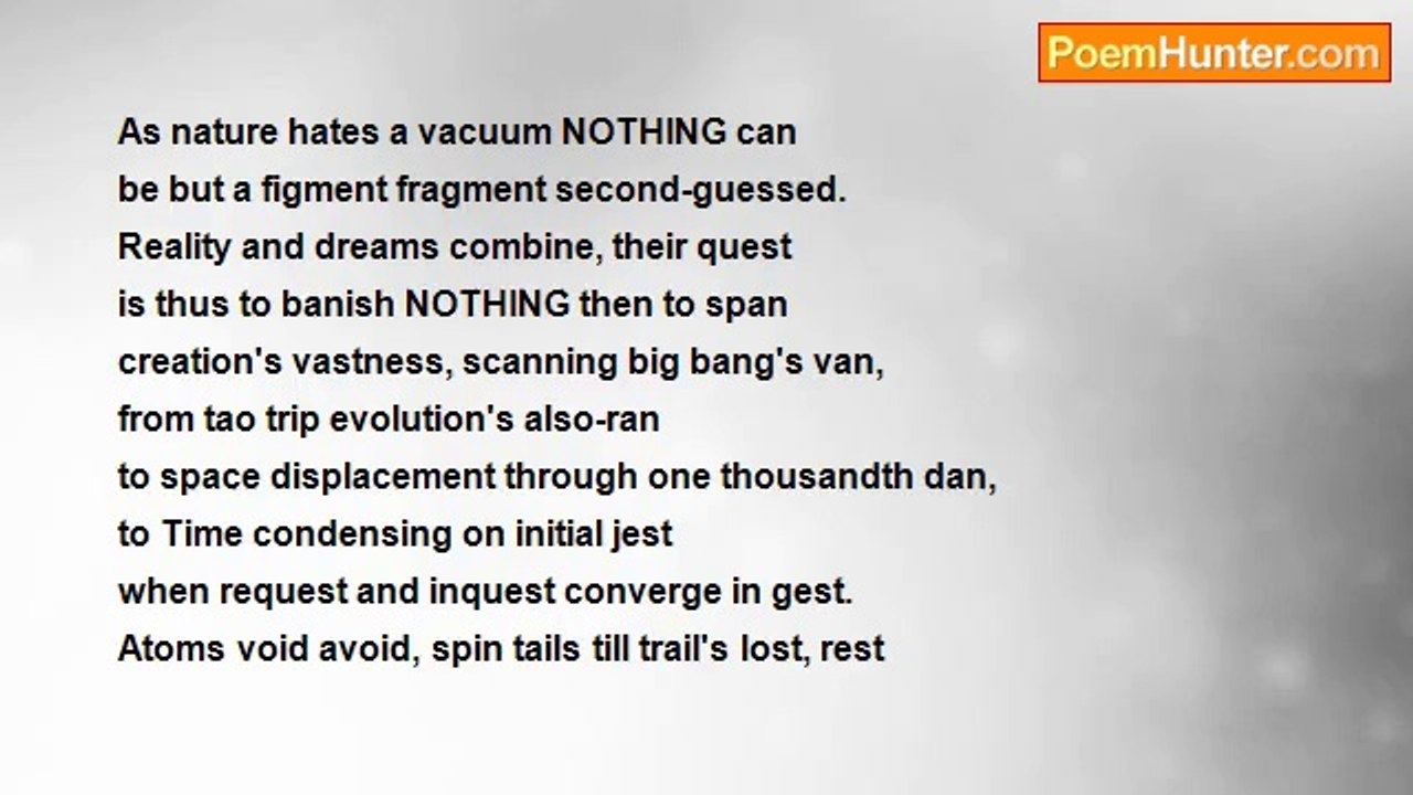 Jonathan ROBIN - A Void, Noting Nothing