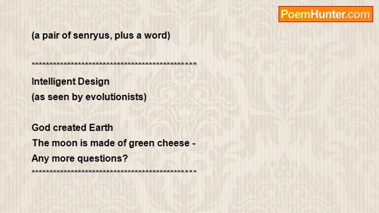 Wayne Guy Butterfield - Intelligent Design & Evolution