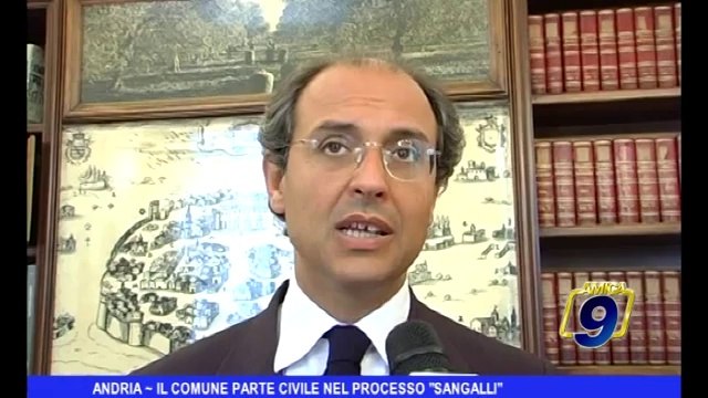 Andria | Il comune parte civile nel processo Sangalli