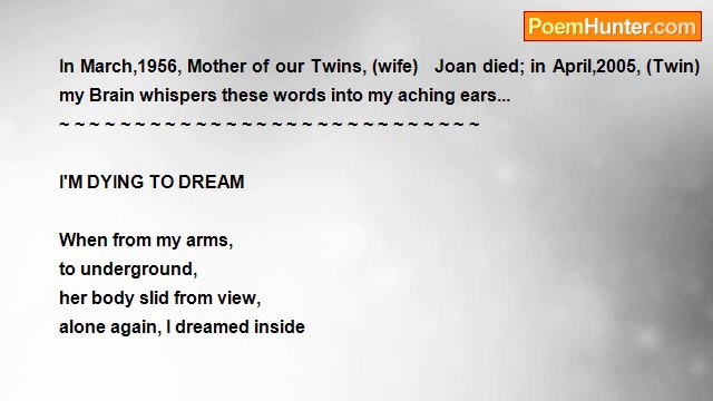 RHEY W. HEDGES - I'M DYING TO DREAM