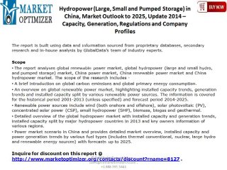 Hydropower Industry in China (Large, Small and Pumped Storage) 2014 and Outlook to 2025
