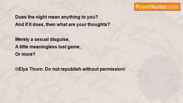 Elya Thorn - The Meaning of Night