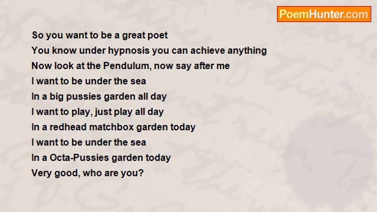 allan james saywell - Hypnotic Poet