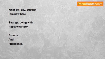 Chandler McD - I'm new, writing, and wondering