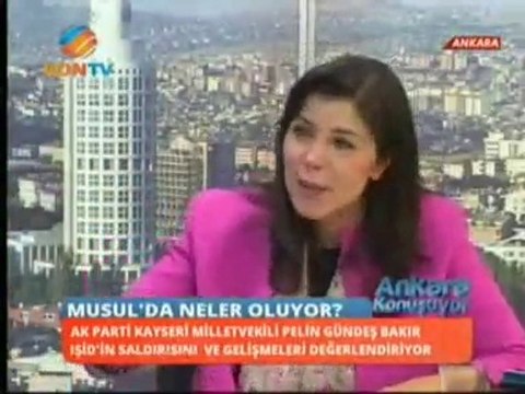 AKParti Kayseri Milletvekili Pelin Gündeş Bakır, KonTv'de Ebru Açıkgöz'ün sunduğu 'Ankara Konuşuyor' programında Türkiye Ekonomik Gelişim, IŞİD'in Musul Saldırıları, Konsolosluk Baskını ve Kentsel Dönüşüm Konularında Düşüncelerini Paylaştı