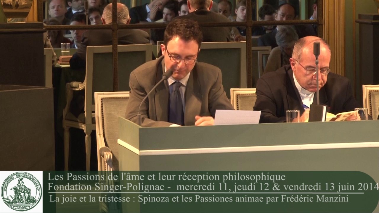 Frédéric Manzini - La joie et la tristesse : Spinoza et les Passiones animae