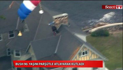 Video herunterladen: Bush 90. yaşını parşütle atlayarak kutladı