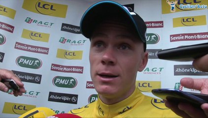 Christopher Froome après sa chute sur le Critérium du Dauphiné 2014
