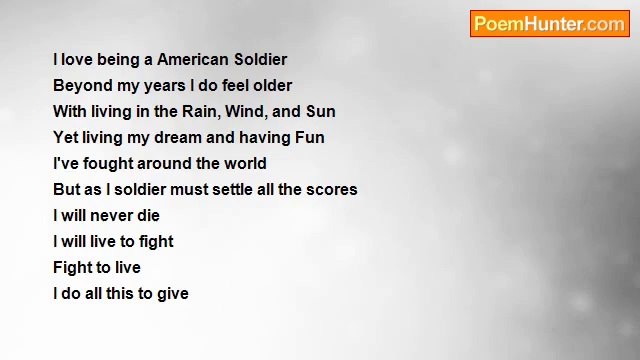 Daniel Ketron - I love being an American Soldier