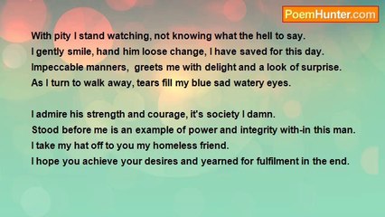 Deborah Ashdown - The Homeless Man