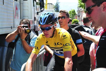 Criterium du Dauphine 2014 : Crash de Christopher Froome