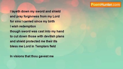 Sir Knight of words - Templars field.