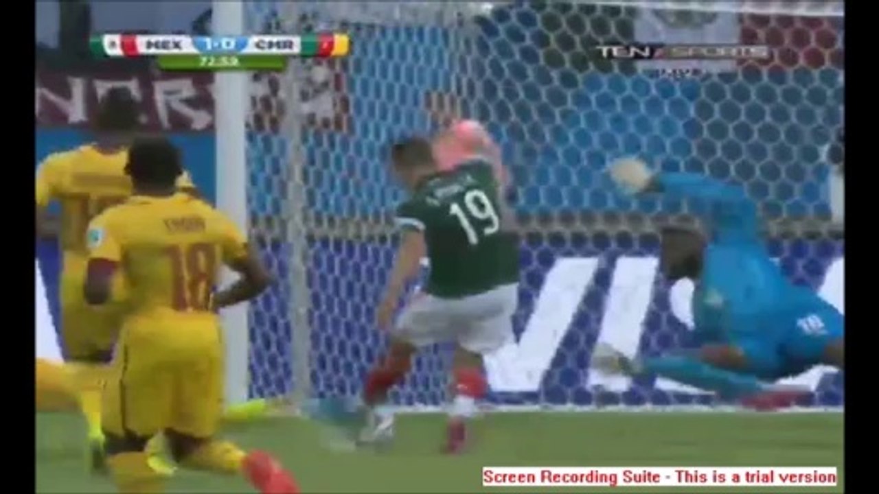 MEX VS CAM 1st goal Fifa World Cup 2014 (1-0)