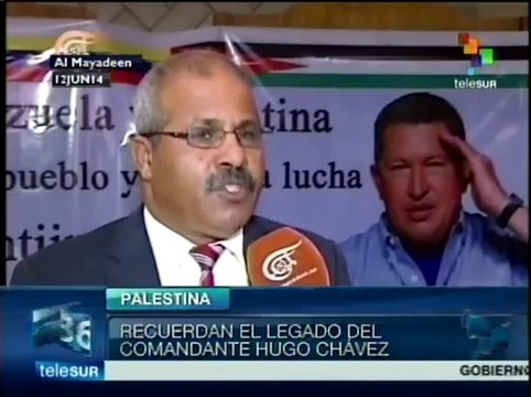 Gaza: rinden homenaje al Comandante Hugo Chávez