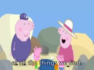 Peppa Pig Rock Pools with subtitles