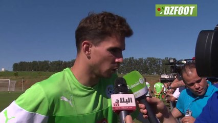 Carl Medjani Zone mixte à J-4 avant la Belgique