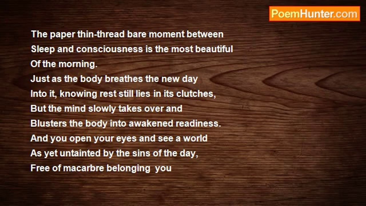 Mathew Lewis - The most beautiful part of the day
