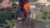 Fire Set To Cliff-Dangling Luxury Home